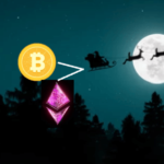 Santa Pumping Crypto Bags to the Moon